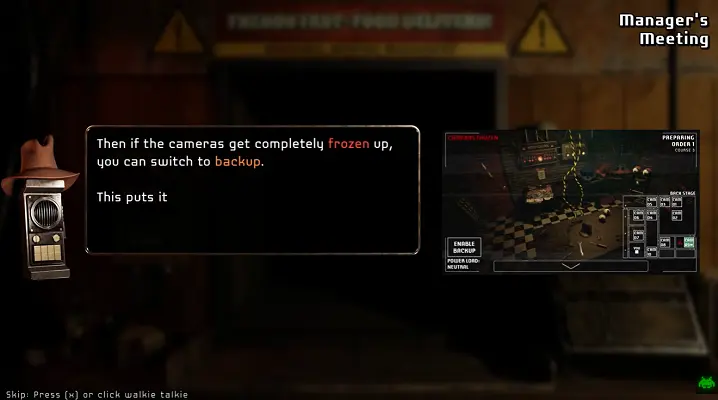 A Bite at Freddy's animatronic threat near the player