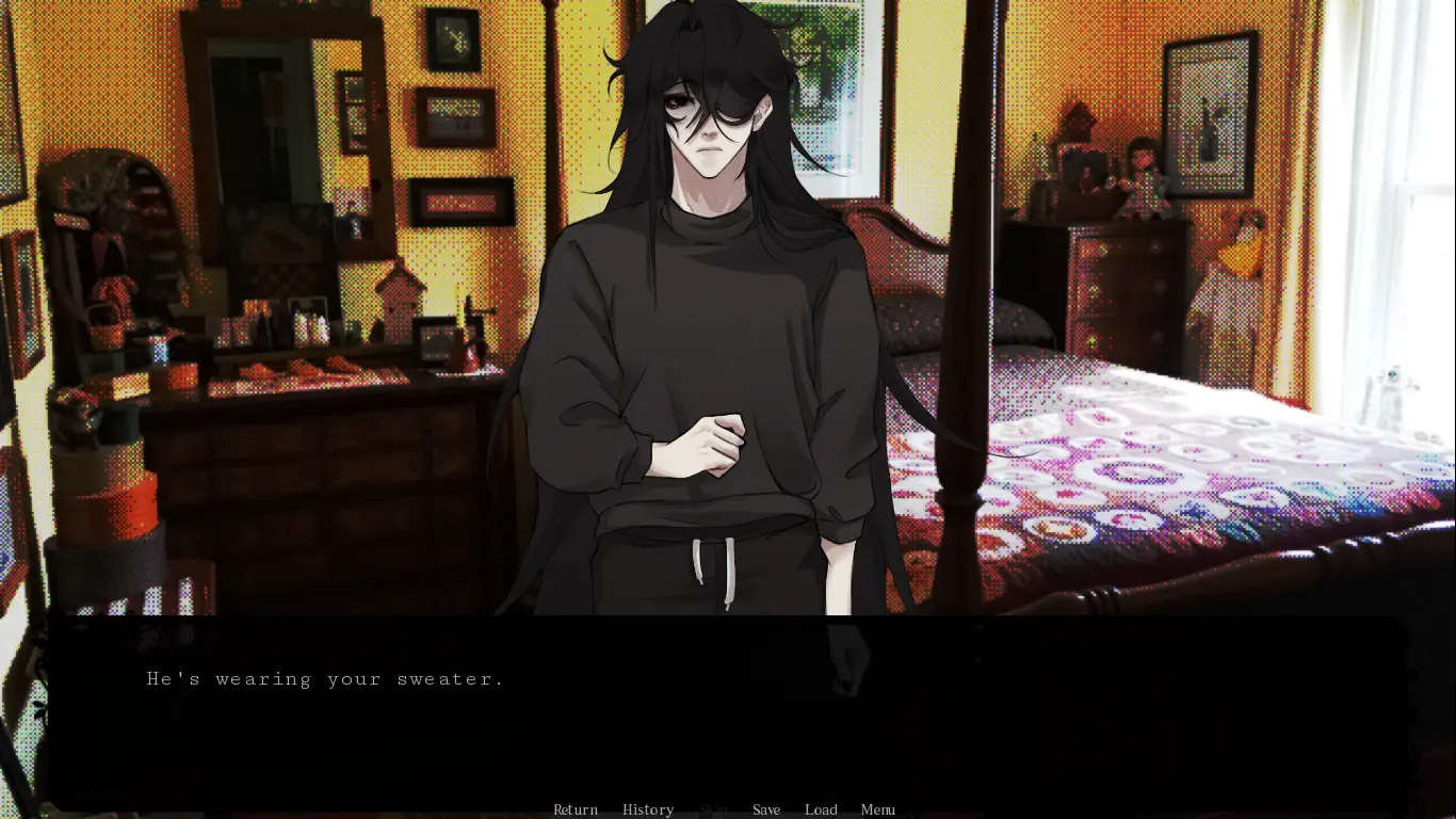 A darker psychological horror moment from Home Is Where He Is