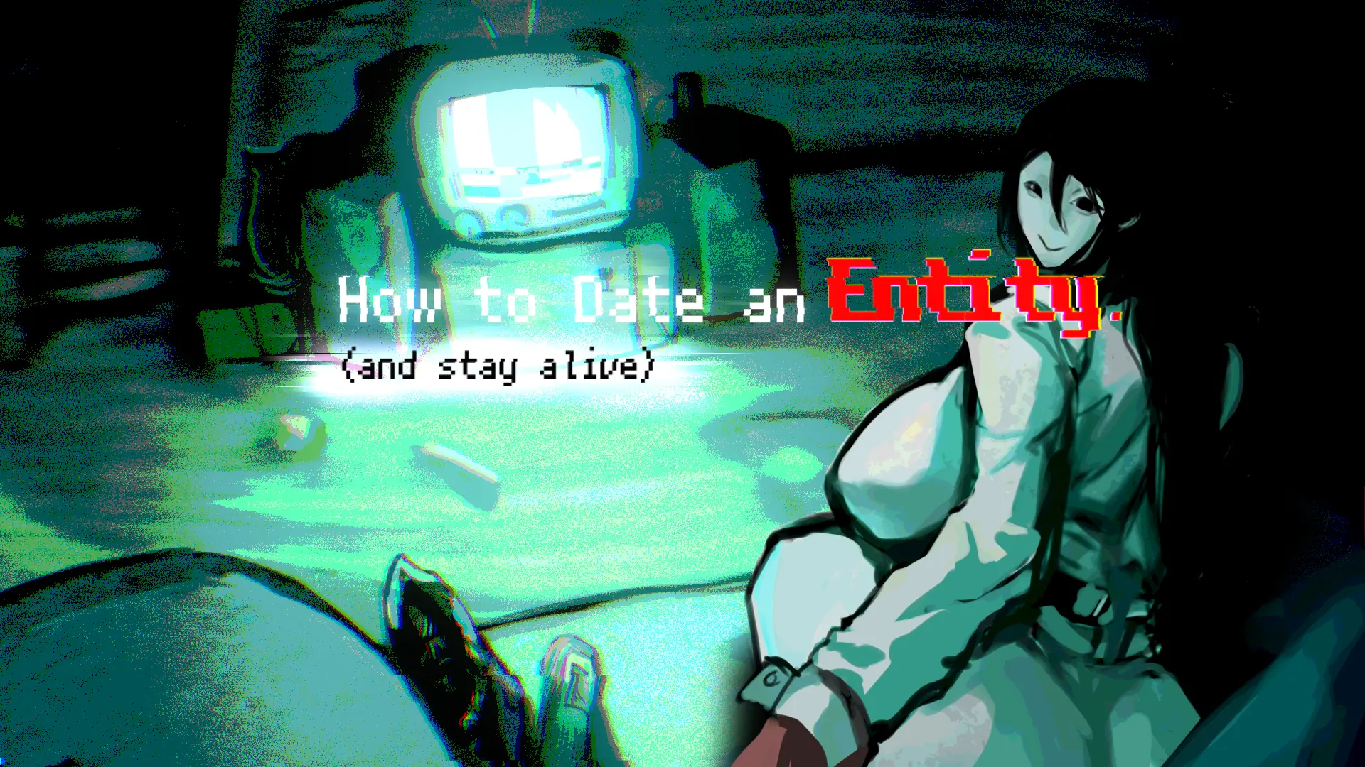 How to Date an Entity analog horror dating sim title artwork