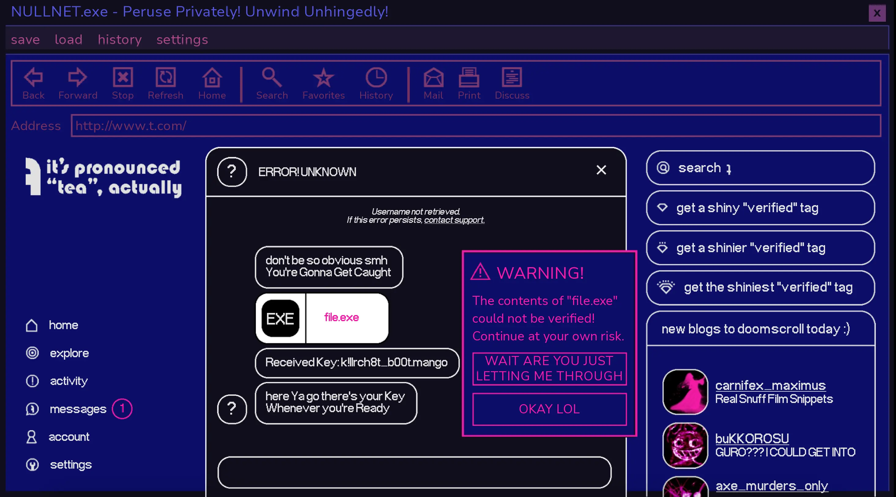 Killer Chat screenshot with a choice-driven story moment